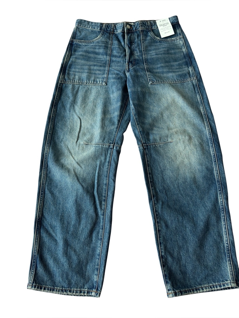 Madewell The Tall Darted Barrel-Leg Ankle-Length Button Fly Jean Size 30 Tall